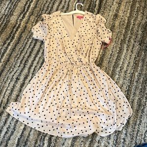 Light pink polka dot dress